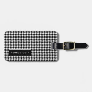 Personalized Houndstooth Luggage Tag Men Him
