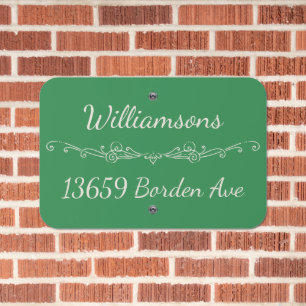  Personalized House Address Surname Metal Street Sign