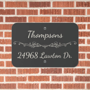 Personalized House Address Surname Metal Street Sign