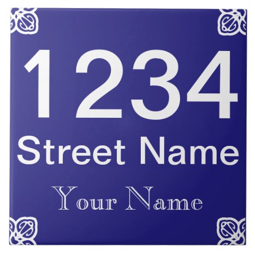 Personalized House Number Ceramic Tile