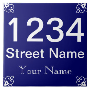 Personalized House Number Tile