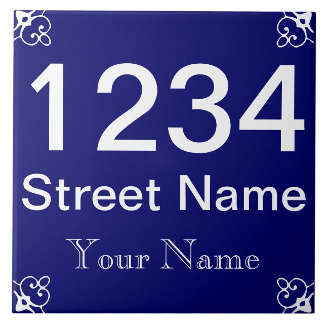 Personalized House Number Tile (Front)