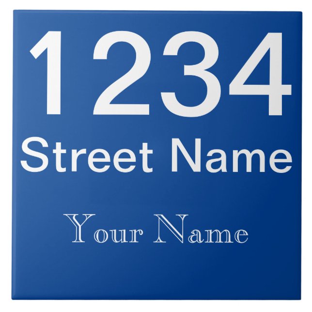 Personalized House Number Tile (Front)