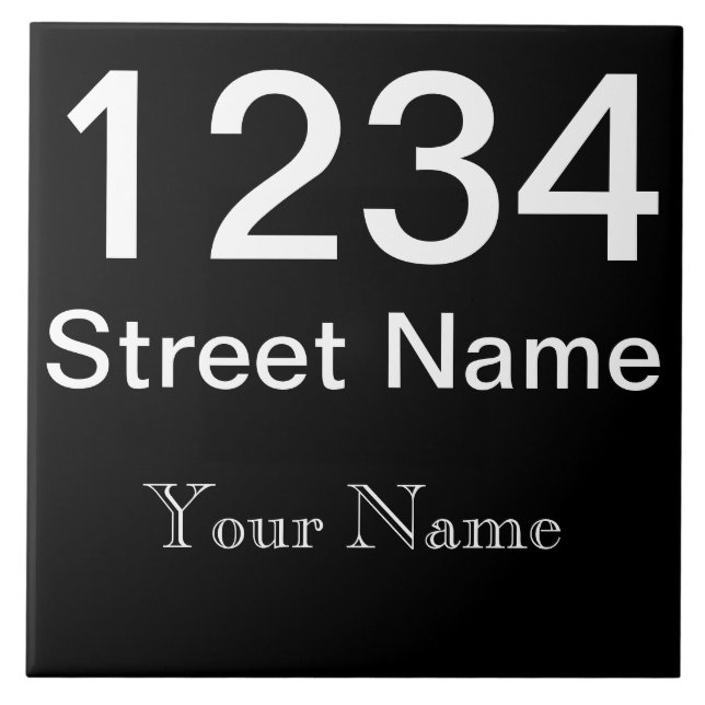 Personalized House Number Tile (Front)