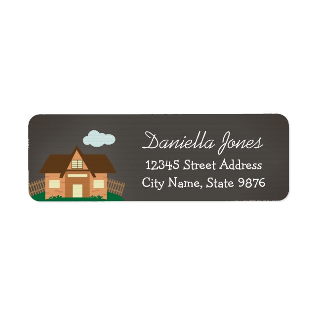 Personalized House Return Address Label (Front)