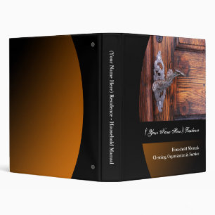 Personalized Household Manual Binder