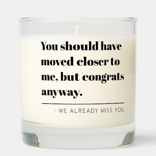 Personalized Housewarming Gift Moving To New Home  Scented Candle