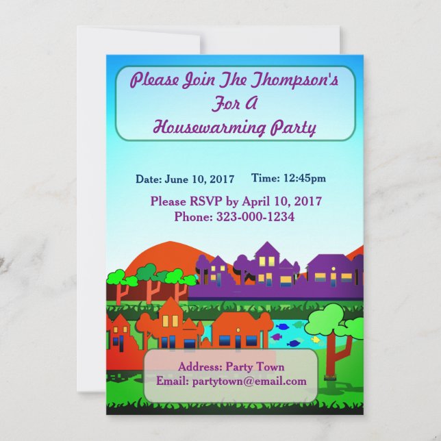 Personalized  Housewarming Party Invitation (Front)