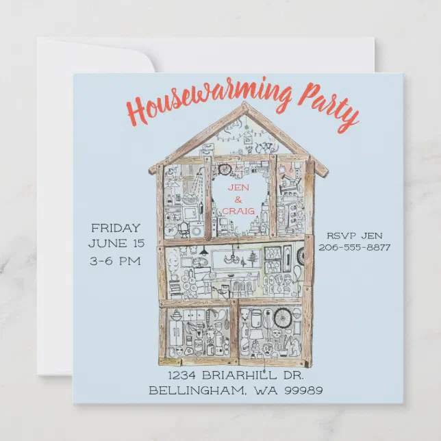Personalized Housewarming Party invitation Zazzle