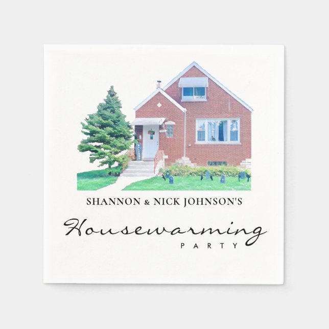 Personalized Housewarming Party Napkins (Front)