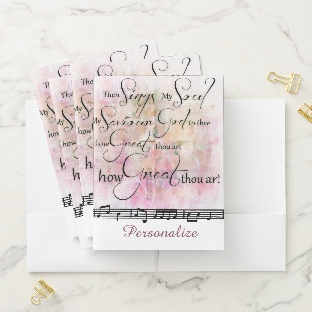 Personalized How great thou art Pocket Folder (In Situ)