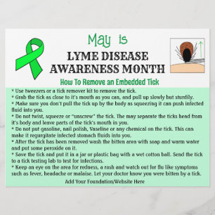 Personalized How to remove a Tick Educational Flyer