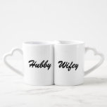 Personalized Hubby/Wifey Couple's Mug Set<br><div class="desc">Hubby/Wifey Couple's Mug Set makes a great gift! Personalized on back!</div>