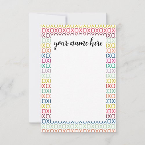 Personalized Hugs and Kisses Notecards