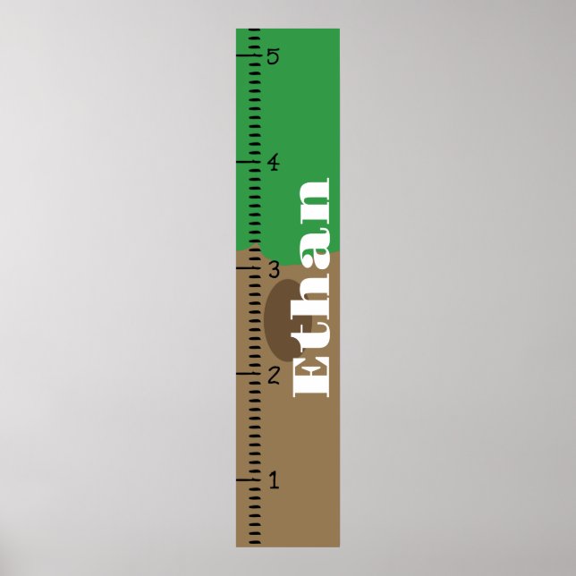 Personalized Human Growth Chart Ruler | Printable (Front)
