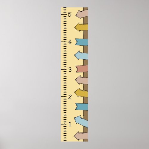 Personalized Human Growth Chart Ruler  Printable