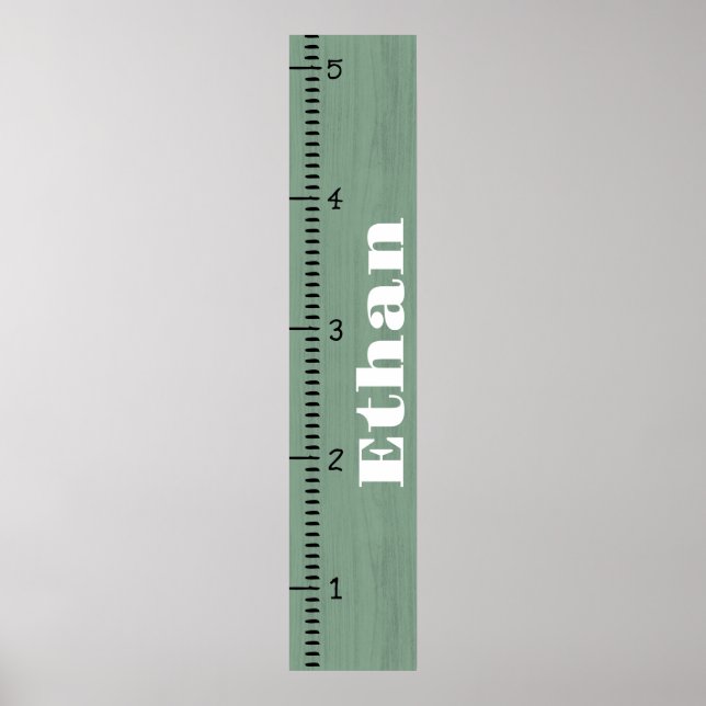 Personalized Human Growth Chart Ruler | Printable (Front)