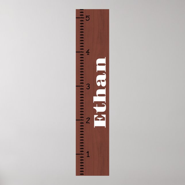 Personalized Human Growth Chart Ruler | Printable (Front)