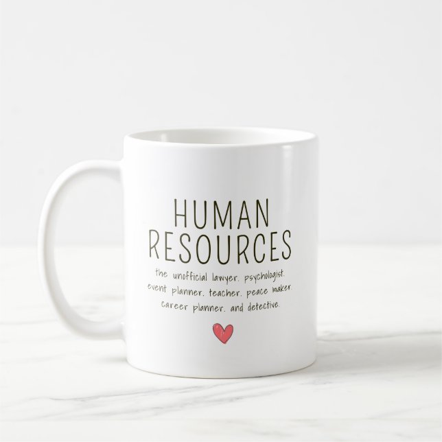 Personalized Human Resources Coffee Mug (Left)