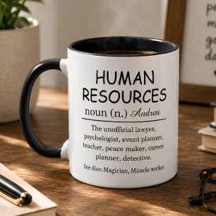Personalized Human Resources Definition Funny HR Mug