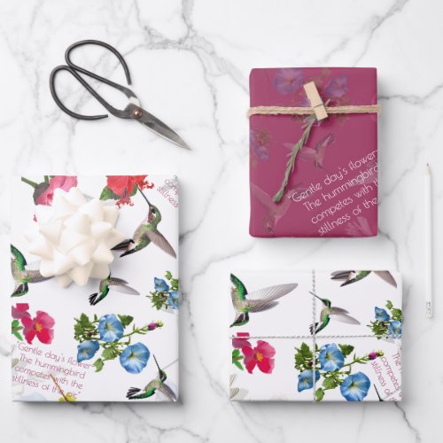 Personalized Humming Bird Wrapping Paper
