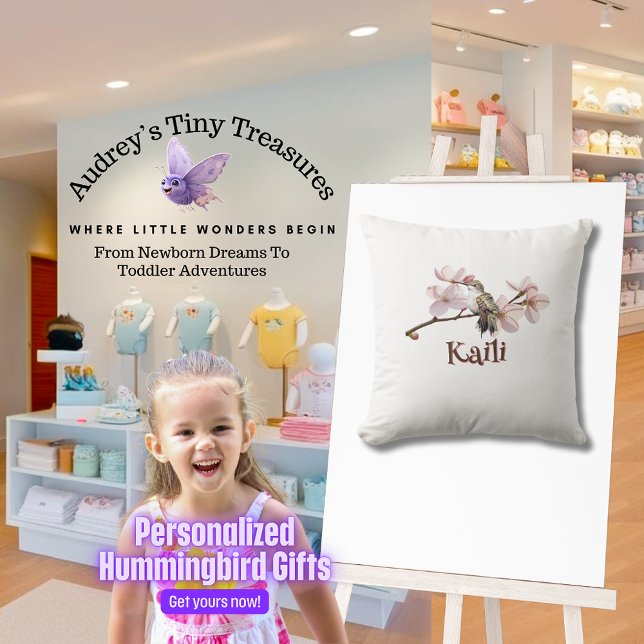 Personalized Hummingbird Baby Pillow (Creator Uploaded)