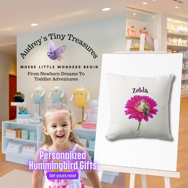 Personalized Hummingbird Baby Pillow (Creator Uploaded)