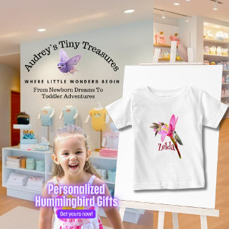 Personalized Hummingbird Baby T-Shirt