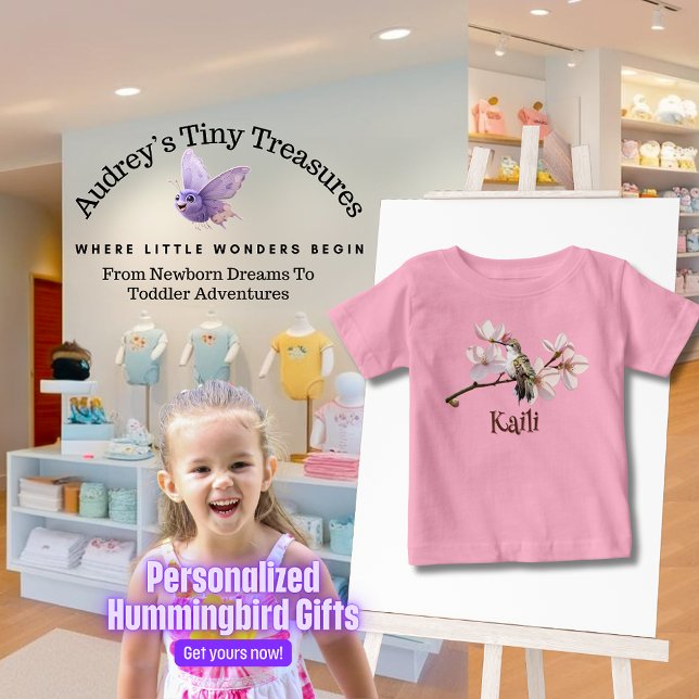 Personalized Hummingbird Baby T-Shirt (Creator Uploaded)