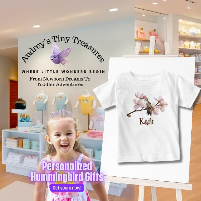 Personalized Hummingbird Baby T-Shirt (Creator Uploaded)