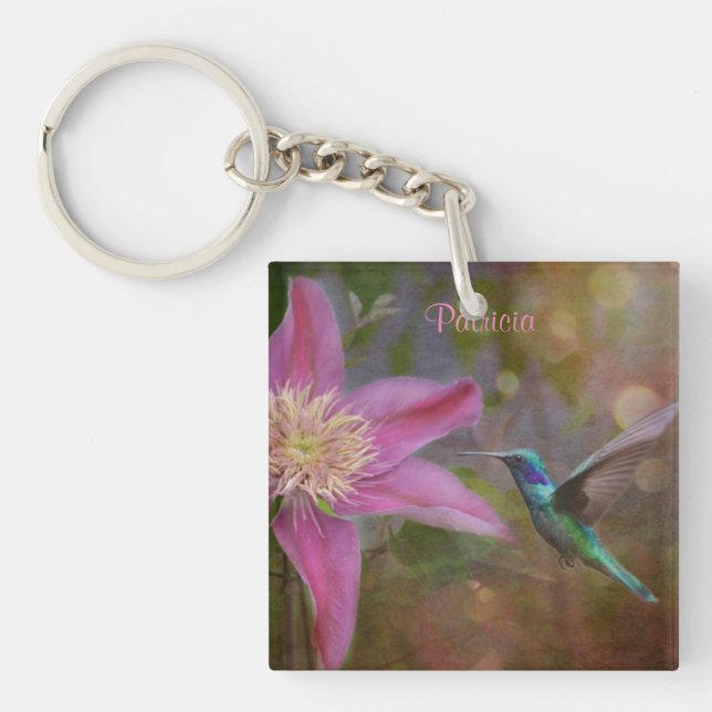 Personalized Hummingbird Keychain (Front)