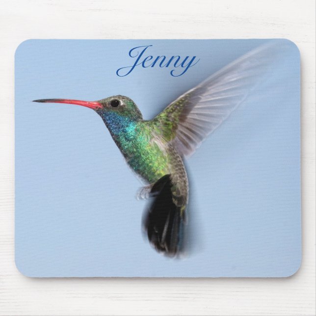Personalized Hummingbird Mouse Pad Mousepad (Front)