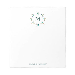 Personalized Hummingbird Notepad