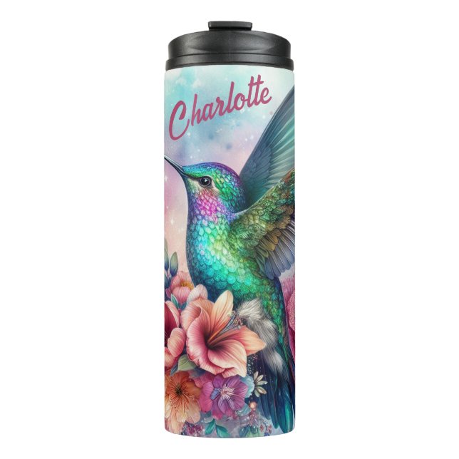 Personalized Hummingbird Thermal Tumbler (Front)