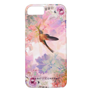 Personalized Hummingbird Watercolor iPhone Case