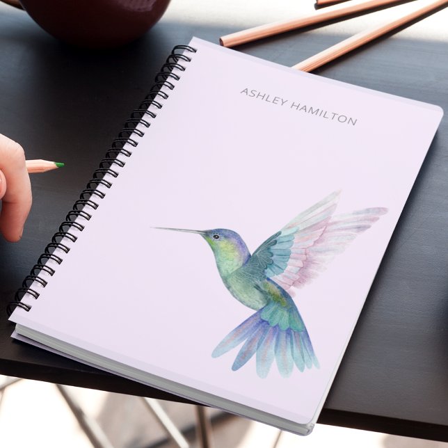 Personalized Hummingbird Watercolor Notebook (Creator Uploaded)