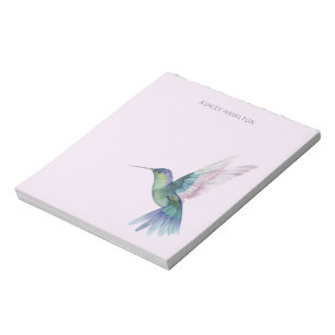 Personalized Hummingbird Watercolor Notepad