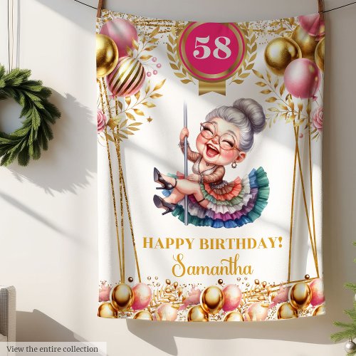 Personalized Humor Blanket for Grandma Birthday