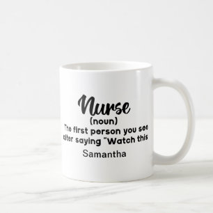 Personalized Humorous Nurse Definition Coffee Mug