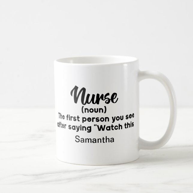 Personalized Humorous Nurse Definition  Coffee Mug (Right)