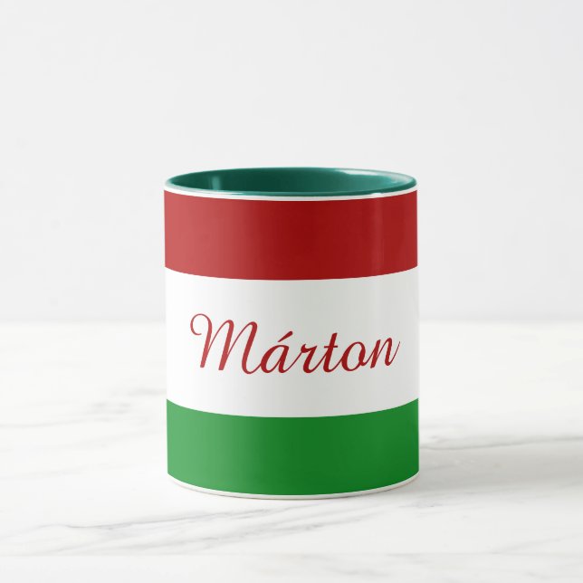 Personalized Hungarian Flag Mug (Center)