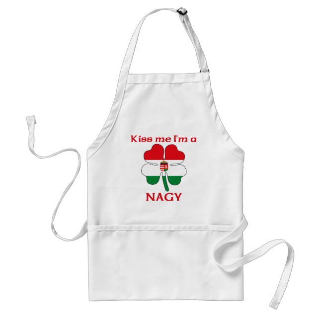 Personalized Hungarian Kiss Me I'm Nagy Adult Apron (Front)
