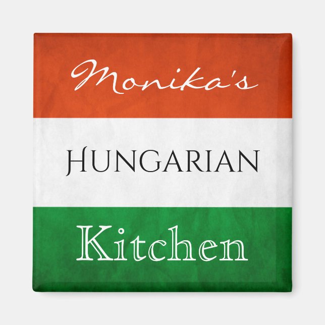 Personalized Hungarian Kitchen Magnet (Front)