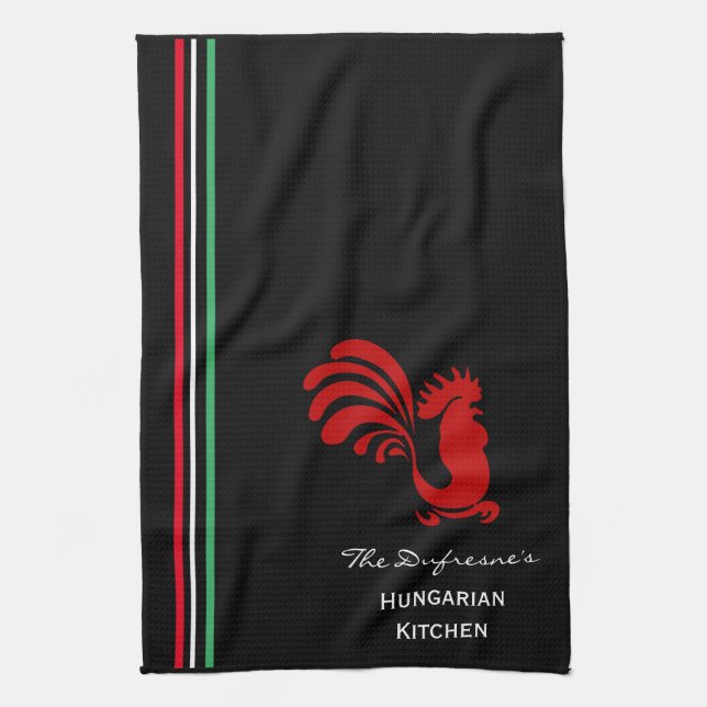 Personalized Hungarian Kitchen Towel (Vertical)