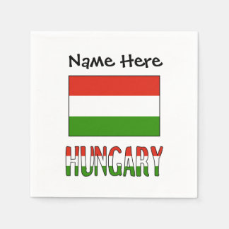 Personalized Hungary Flag Napkins
