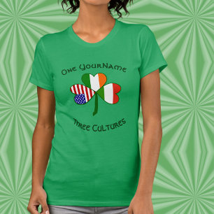 Personalized Hungary Ireland USA Shamrock Women’s T-Shirt