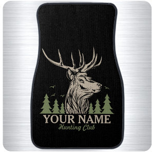 Personalized Hunter Deer Elk Antler Hunting Club  Car Floor Mat
