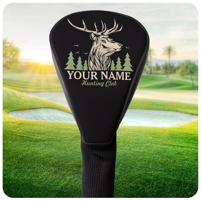 Personalized Hunter Deer Elk Antler Hunting Club  Golf Head Cover (Creator Uploaded)