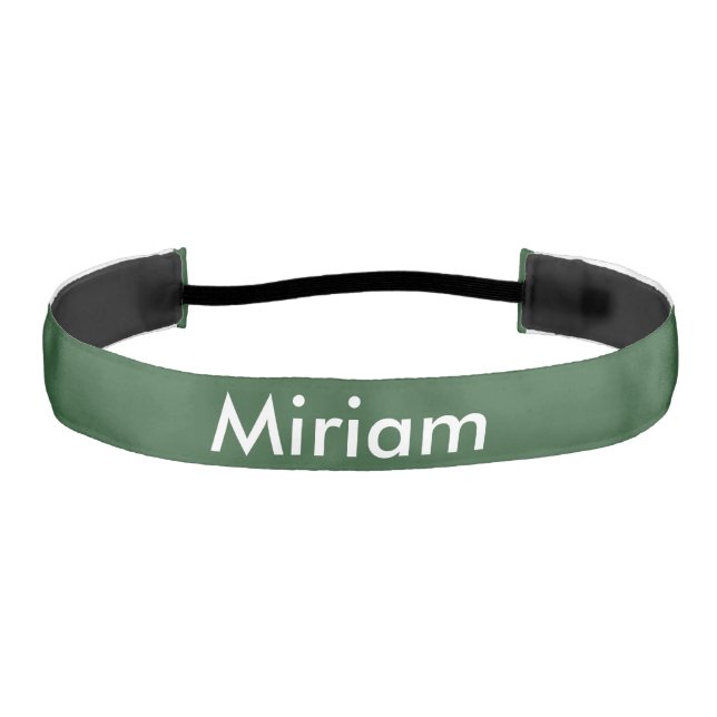 Personalized Hunter Green Athletic Headband (Front)