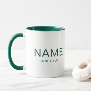 Personalized Hunter Green Combo Mug with Your Name